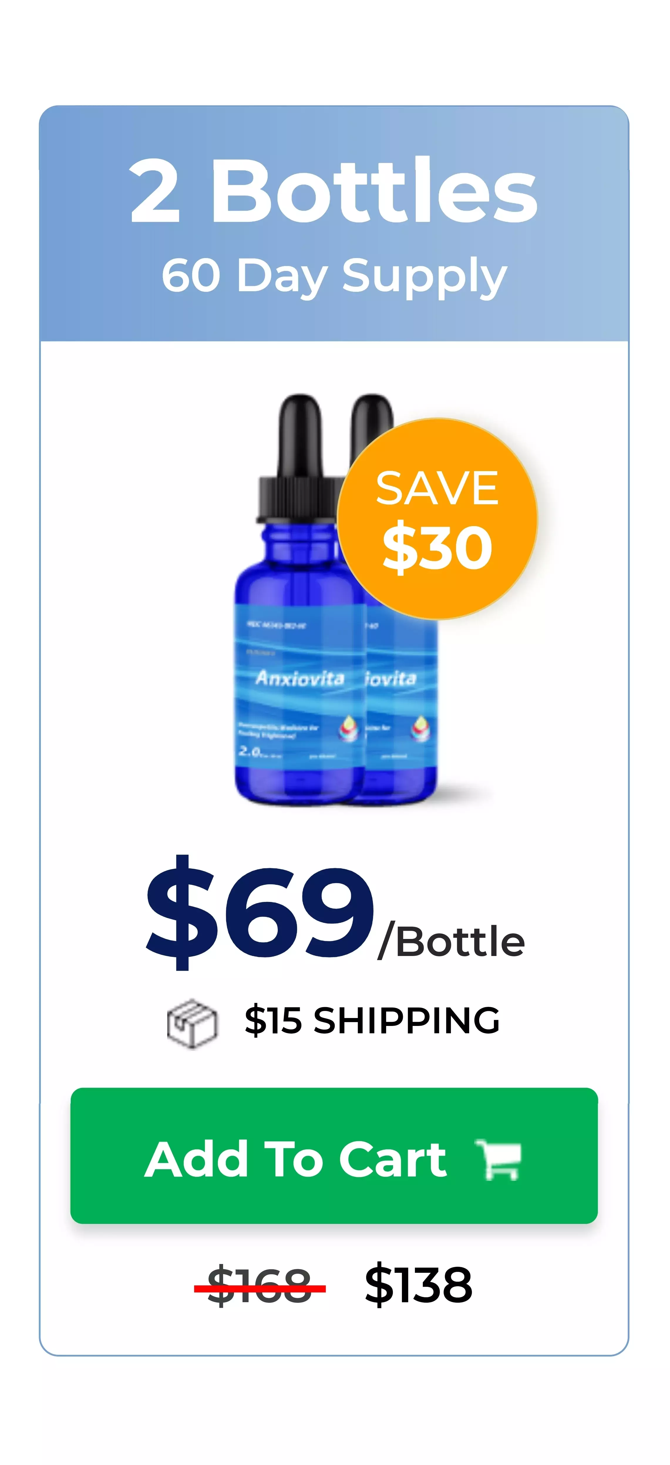 Anxiovita® 2 bottles pricing